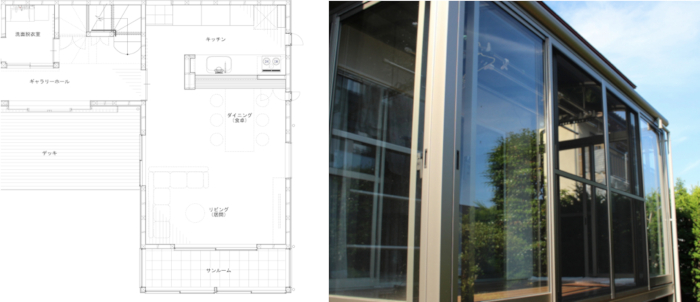 「サンルーム」のある間取り図
