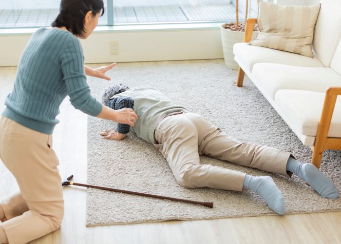 小さな段差が転倒の原因になる